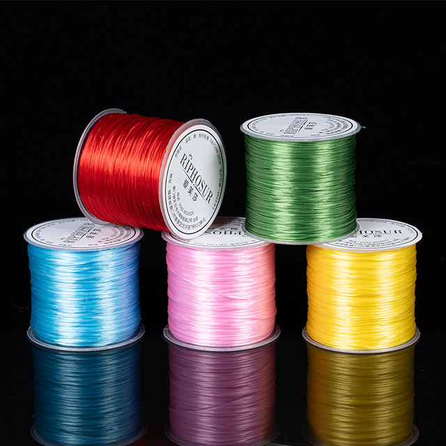 Bracelet elastic rope bead wire flat wires wearing beads loose lines, string, text, crystal pearl bracelet special line
