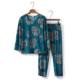 
New fashionable spring and autumn long-sleeved mother floral suit middle-aged and elderly pajamas casual home clothes grandma wears thin outerwear