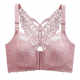 
Summer front button butterfly beautiful back large size underwear for women adjustable fat mm big breasts look small without steel rings and pair bra