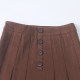 Denim cotton pleated short skirt, spring and summer new women's fashion natural waist zipper slim skirt 30805
