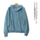Gold velvet cardigan jacket Spring and autumn new foreign trade women's hooded collar zipper long sleeve solid color casual sweatshirt 30431
