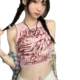 American retro I-shaped vest suspender for women in summer sweet and spicy outside wearing pink hot girl sleeveless short sports top