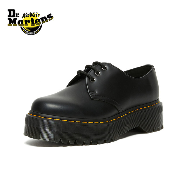 Dr. Martens 1461 Quad autumn new popular style sponge cake commuter glossy leather shoes single shoes