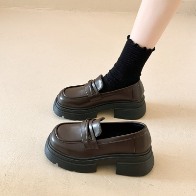 taobao agent Tide, demi-season universal footwear English style platform, loafers, British style, 2023 collection