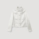 
OVV2025 spring and summer new women's clothing light men satin acetic acid small lapel casual commuter straight jacket