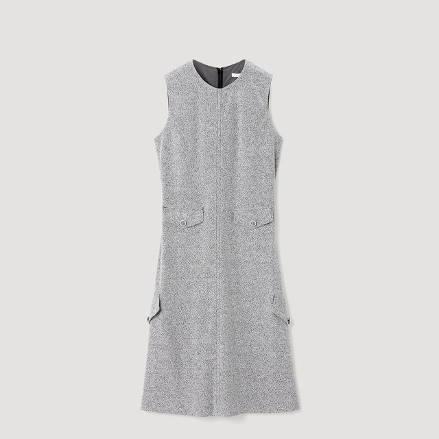 OVV spring and summer hot selling women's clothing simple and atmospheric stretch H-shaped classic round neck casual sleeveless dress