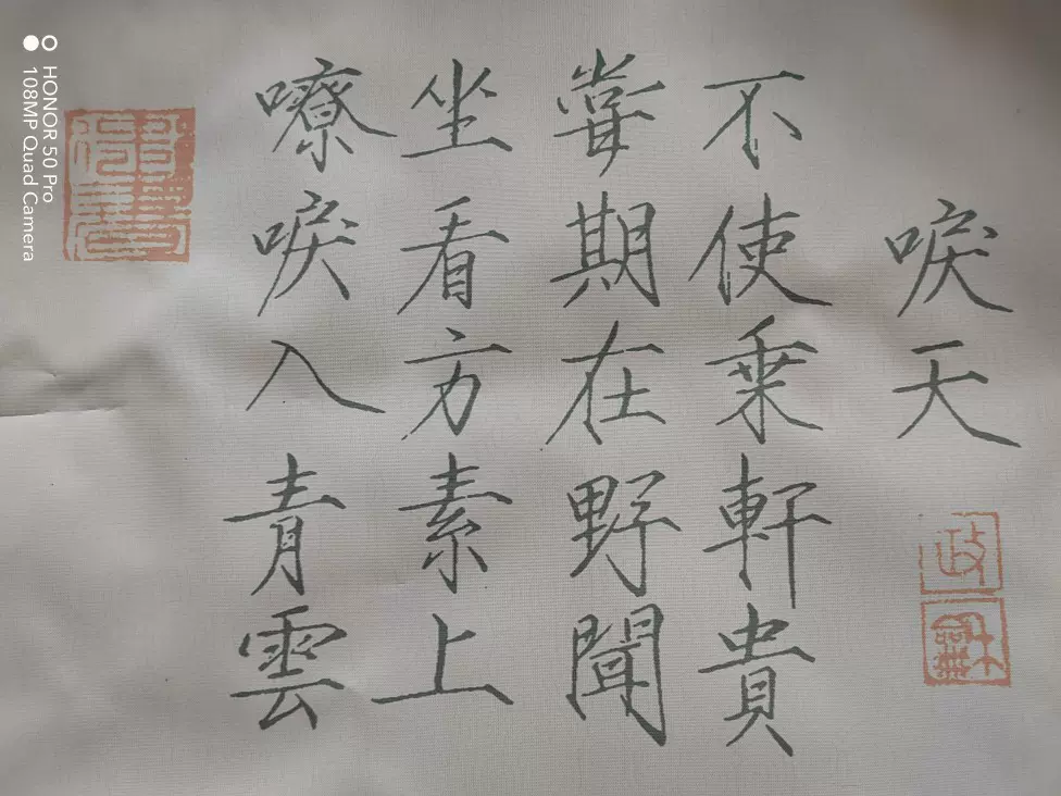 瘦金体唳天50 30cm锦缎加厚神奇清水初学书法万