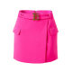 Spot 24 Internet celebrity INS rose red metal buckle tie A swing high waist OL commuter versatile skirt S-XL