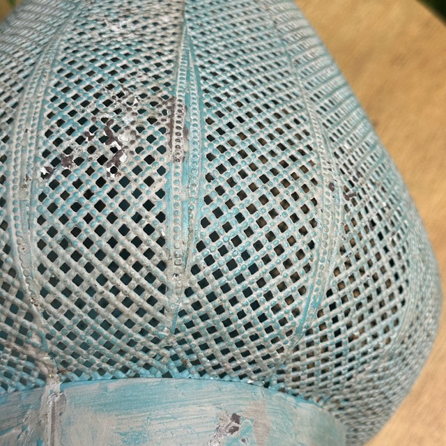 Promotional foreign trade unique product Moroccan style iron pear-shaped candle holder wind lamp