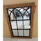 Promotional foreign trade original order American country style retro wooden frame iron decorative wall hanging mirror 61*92cm