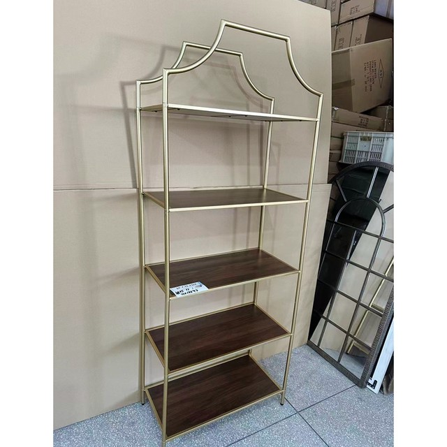 Promotional foreign trade original American retro iron wooden five-layer storage rack 65*33*170cm