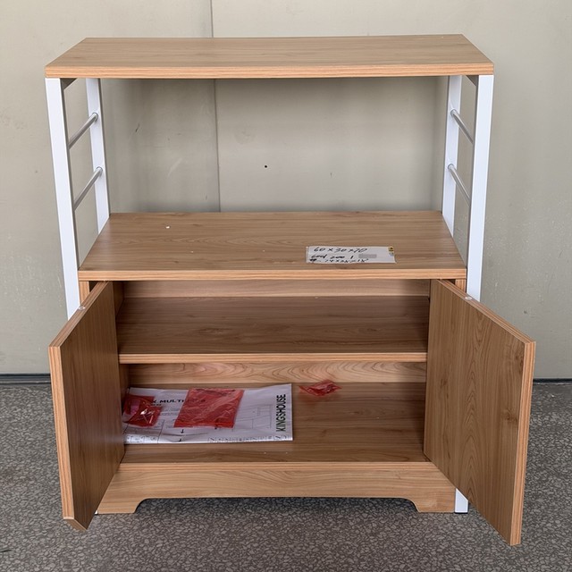 Promotional simple modern style wrought iron wooden double door cabinet living room bedroom storage rack sideboard storage cabinet