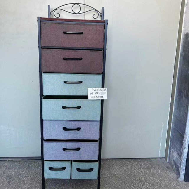 Promotional foreign trade original order American country style retro iron fabric drawer storage rack