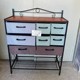 Promotional foreign trade original order American country style retro iron fabric drawer storage rack