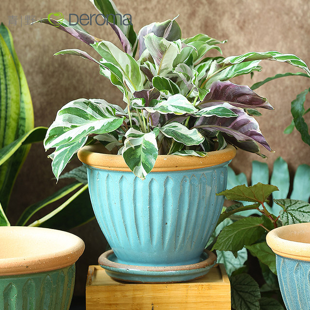 Deroma Nordic design tropical style glaze series Southeast Asian style indoor home ceramic basin