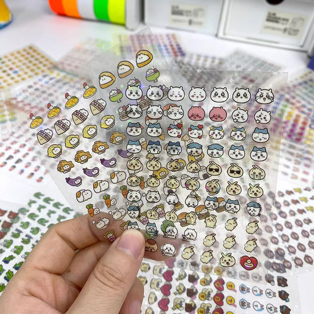 Mini deco sticker 4200 cute little nose laser star handbook material decorative sticker children's sticker