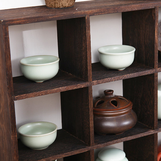 Tea rack display rack tea set storage rack tea cup rack pot rack ...