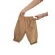 2025 spring new children's pants for boys and girls solid color embroidered carrot pants baby elastic waist trendy casual pants