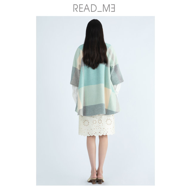 Readme read my minimalist temperament A version checked wool coat female T60904288