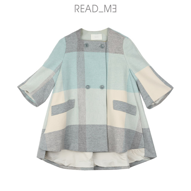 Readme read my minimalist temperament A version checked wool coat female T60904288