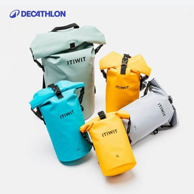 Decathlon waterproof bag swimming bag waterproof bag beach bag gym bag women swimming storage bag pain bag OVKW