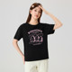 Quick Fish Short Sleeve T-shirt for Women 2025 Summer New Versatile Cartoon Letter Print Shoulder Loose Skin-Friendly Comfortable Top