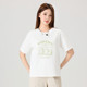 Quick Fish Short Sleeve T-shirt for Women 2025 Summer New Versatile Cartoon Letter Print Shoulder Loose Skin-Friendly Comfortable Top