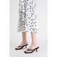 ZABA TANA 2025 summer foot-clip slippers for women sandals clip toe-clip kitten heel high heels flip flops