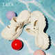 TATA He and She Casual Thick Sole Slippers Women's Sports Beach Shoes Outdoor Sandals 2025 Summer New 7G305BT5
