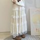 French sweet velvet lace cake skirt for women in autumn and winter sweet high waist a-line skirt skirt midi skirt