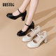 Dadong Mary Zhen shoes women's shoes 2025 spring new fashion and casual sweet word buckle thick heel C0109
