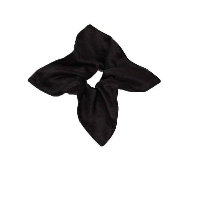 
Satin square scarf square large intestine hair circle retro French simple temperament lazy limelight flower high-end temperament head circle