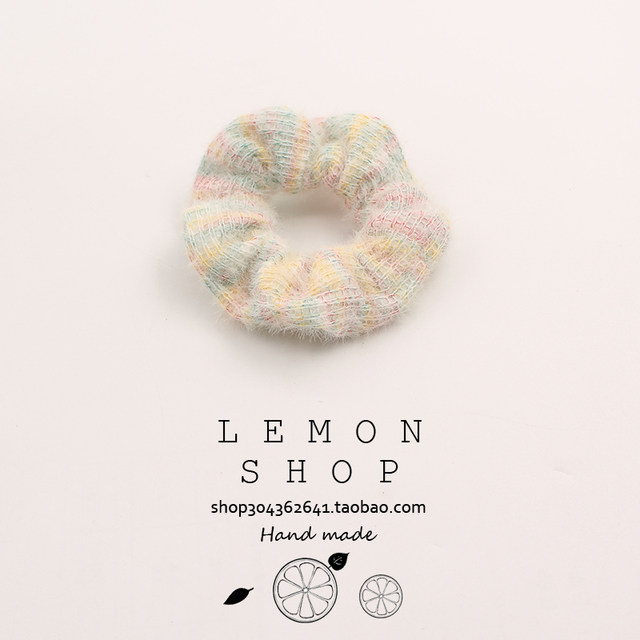 Autumn and winter Korean new plush large intestine hair circles Gentle temperament lady head rope hair rope leather jewelry net red rubber band
