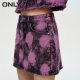 ONLY summer temperament versatile and comfortable retro old smudge high waist A-line short denim skirt for women