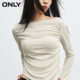ONLY summer comfortable base shirt versatile one-length neck slim long-sleeved top T-shirt for women 123301026