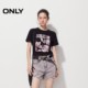 ONLY summer retro old washing rosted high waist shorts jeans women 124243044