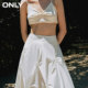ONLY summer elastic waist irregular decoration high waist A-line umbrella skirt mid-length skirt for women