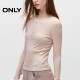ONLY summer light and thin commuting versatile slim fit and fashionable round neck T-shirt for women 124302001