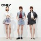 ONLY2025 summer new heavy industry irregular ironing design high waist A-line shorts skirt jeans for women
