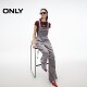 
ONLY2025 summer new style wide shoulder strap loose straight pants classic age-reducing overalls trousers casual pants for women