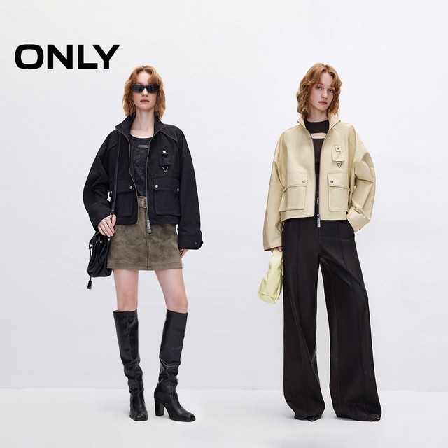 ONLY2025 summer new fashionable work style short loose long-sleeved windbreaker jacket for women 125136024