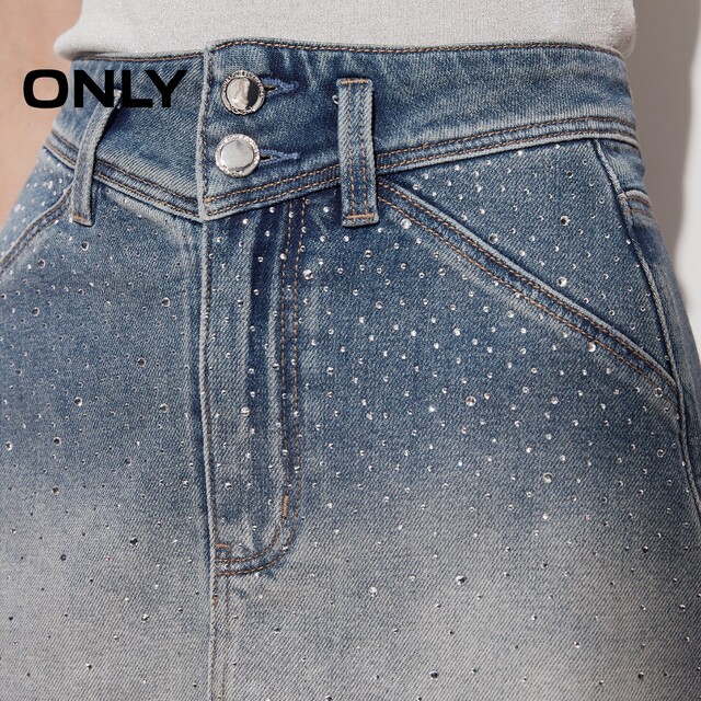 ONLY summer sweet style gradient A-line high waist skirt shorts jeans women 124243036
