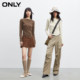 ONLY summer comfortable base shirt versatile one-length neck slim long-sleeved top T-shirt for women 123301026