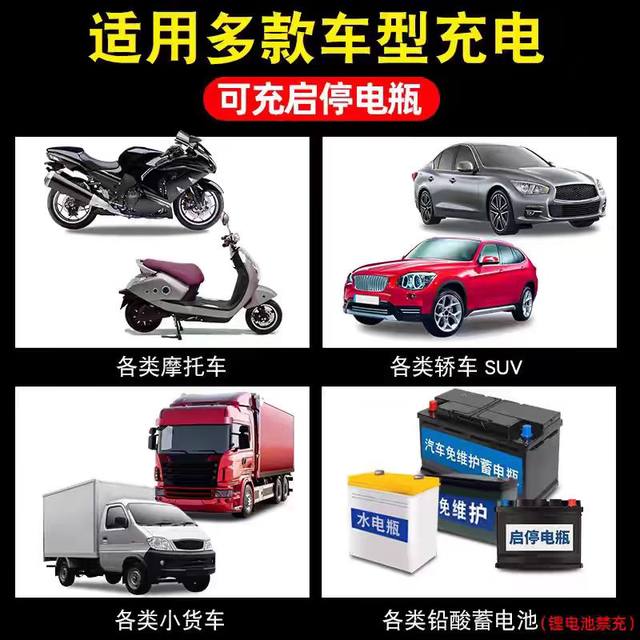 12V car battery charger motorcycle car truck battery charger intelligent universal charger