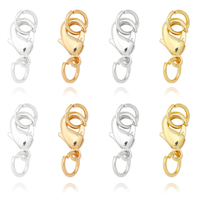 Color-preserving 14K18K gold-covered spring clasp lobster clasp connecting buckle handmade diy bracelet necklace button joint material