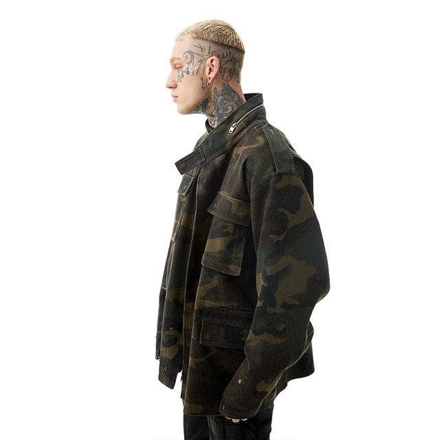 
PMW Wu Yuheng same retro washing and old coat M65 camouflage jacket men's loose work jacket