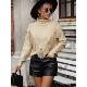 2023 Autumn and Winter Amazon New European and American Clothing Loose Tassel Sweaters Knitwear Turtleneck Sweaters for Women