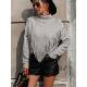 2023 Autumn and Winter Amazon New European and American Clothing Loose Tassel Sweaters Knitwear Turtleneck Sweaters for Women