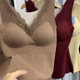 
2025 autumn and winter new style double-sided brushed warm sling beautiful back female eyelashes lace V-neck skin-friendly cashmere vest