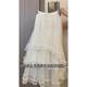 2025 autumn and winter new Korean style fashion heavy industry elastic waist lace ear skirt women's sweet super fairy skirt
